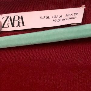 ZARA Deep Red Knit Top - XL